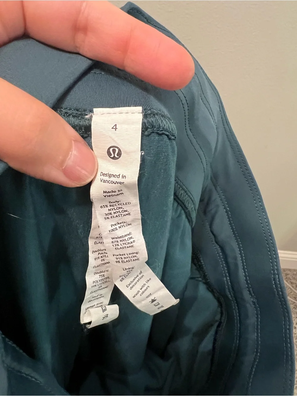 Lululemon Cargo High-Rise Lined Hiking Pant—Green Jasper